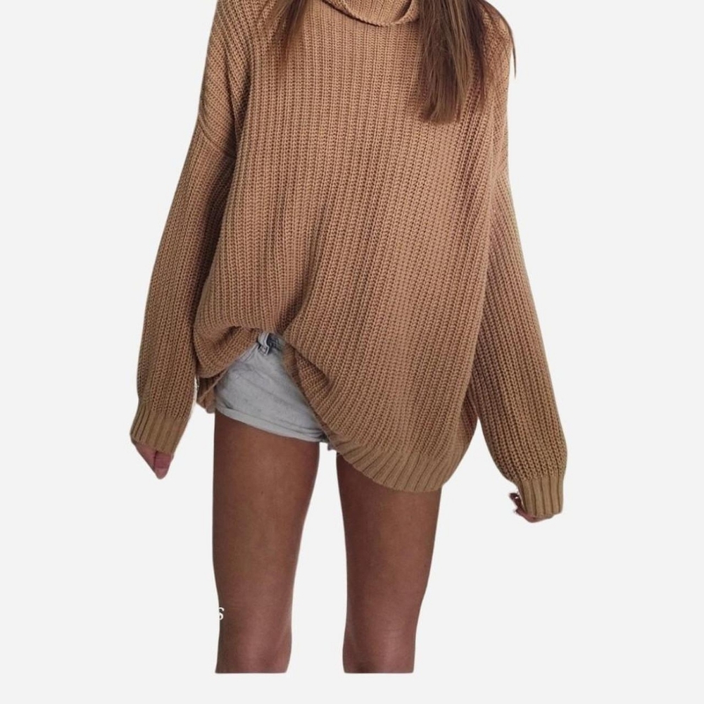 Oversized Cozy Waffle Knit Sweater